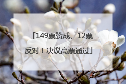 149票赞成、12票反对！决议高票通过