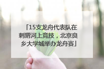 15支龙舟代表队在刺猬河上竞技，北京良乡大学城举办龙舟赛