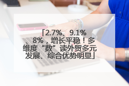 2.7%、9.1%、8%，增长平稳！多维度“数”读外贸多元发展、综合优势明显