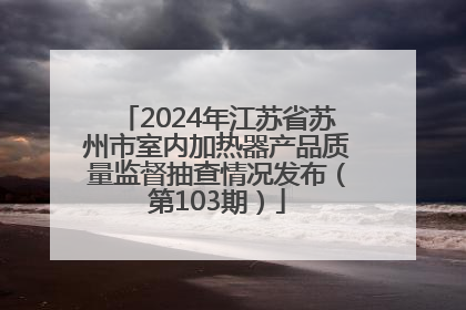 2024年江苏省苏州市室内加热器产品质量监督抽查情况发布（第103期）