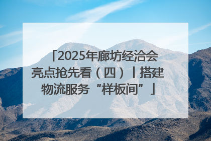 2025年廊坊经洽会亮点抢先看（四）丨搭建物流服务“样板间”