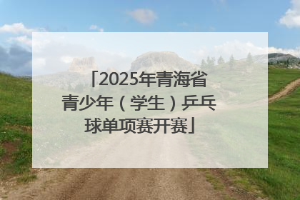 2025年青海省青少年（学生）乒乓球单项赛开赛