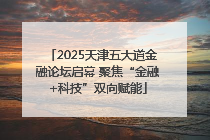 2025天津五大道金融论坛启幕 聚焦“金融+科技”双向赋能