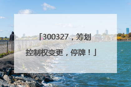 300327，筹划控制权变更，停牌！