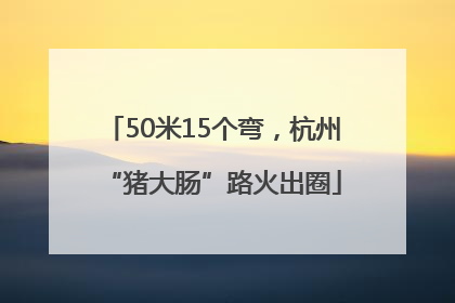50米15个弯，杭州“猪大肠”路火出圈