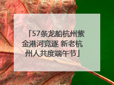 57条龙船杭州紫金港河竞逐 新老杭州人共度端午节