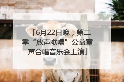 6月22日晚，第二季“放声歌唱”公益童声合唱音乐会上演