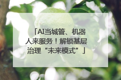 AI当城管、机器人来服务！解锁基层治理“未来模式”
