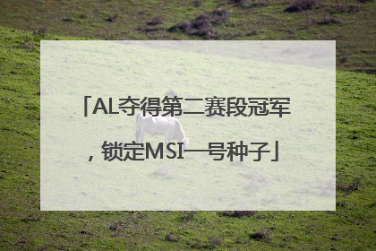 AL夺得第二赛段冠军，锁定MSI一号种子