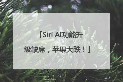 Siri AI功能升级缺席，苹果大跌！